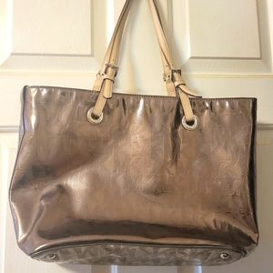 Michael kors metallic x large tote